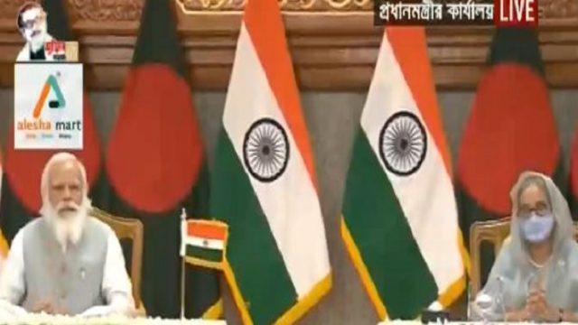 শেখ হাসিনা-নরেন্দ্র মোদি বৈঠকে ৫টি সমঝোতা স্মারক সই